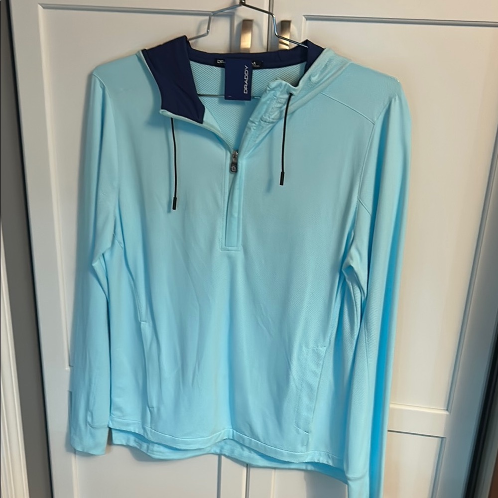Men's Light Blue Pullover Hoodie